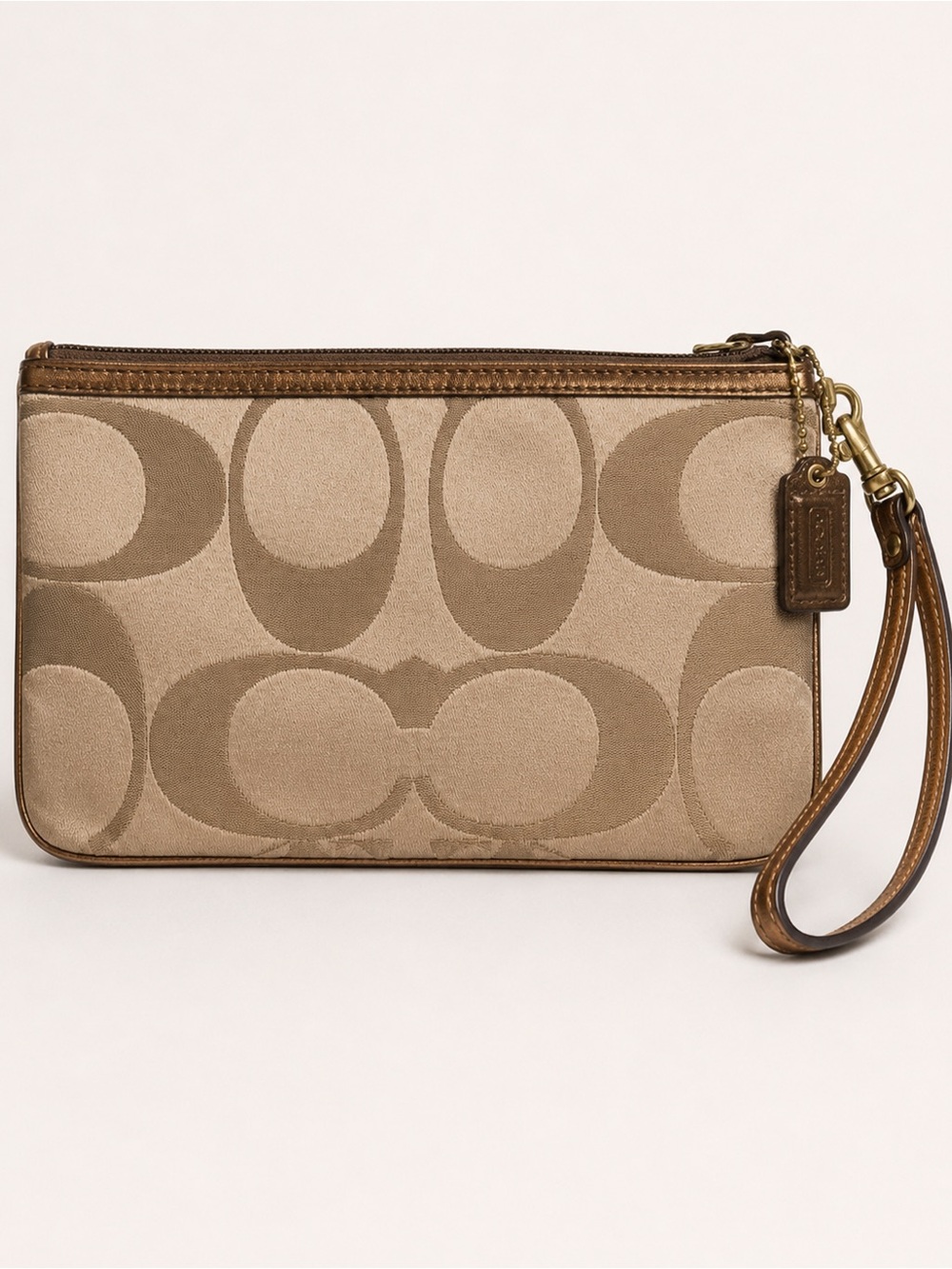 Vintage Coach 41419 EUC Tagged Floral Signature Jacquard Large Wristlet Y2K 2008 - Picture 5 of 11